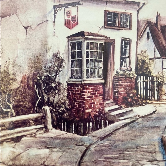 Cottage Core Fall Print of Cobblestone Streets - Picture 8 of 8